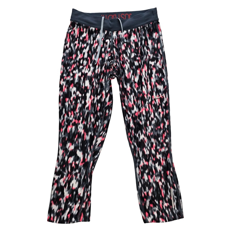 Nike‎ Dri-FIT Cropped Leggings Athletic Printed Black Pink Women’s S